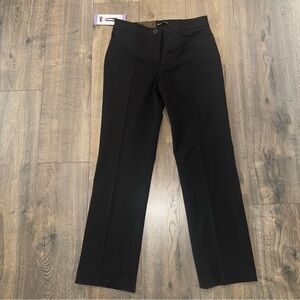 Hilary Radley women's Sz 4 Sit On Waist Button Pants Mid Rise 29 Inseam Black
